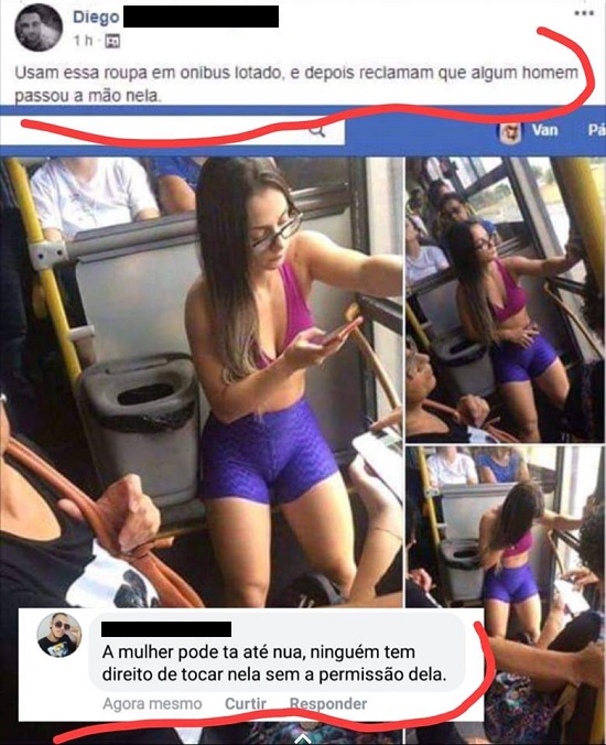 assédio nos ônibus