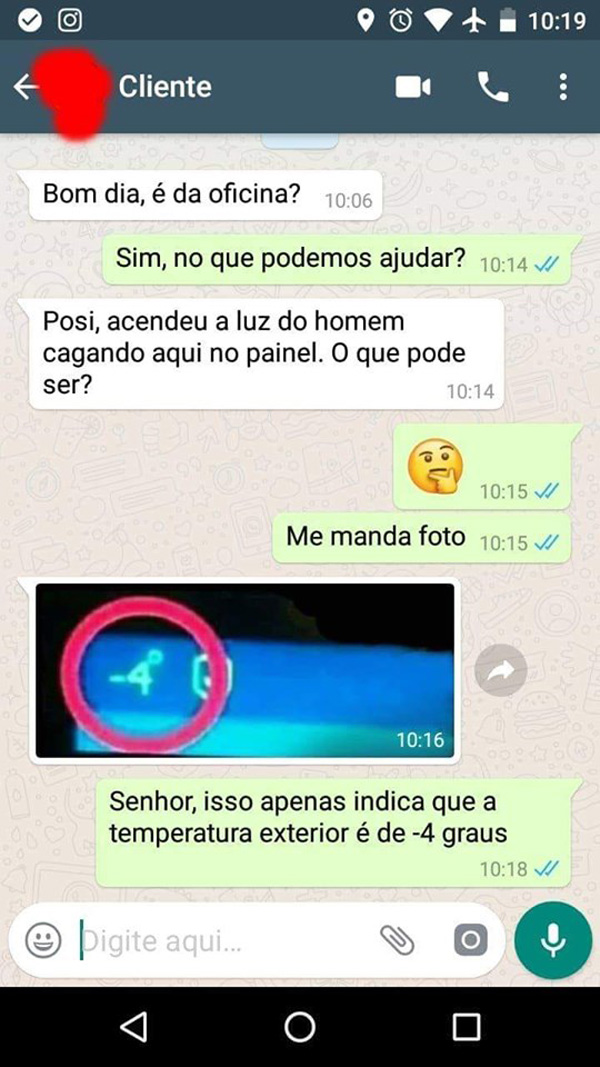 cliente na oficina