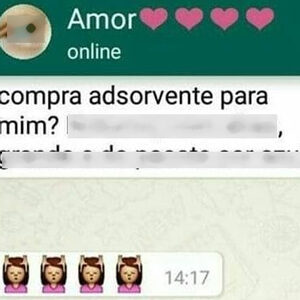 Comprando absorvente pra namorada
