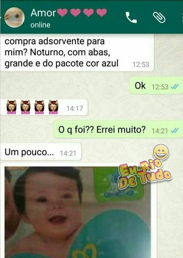 Comprando absorvente pra namorada