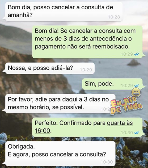 cancelando a consulta