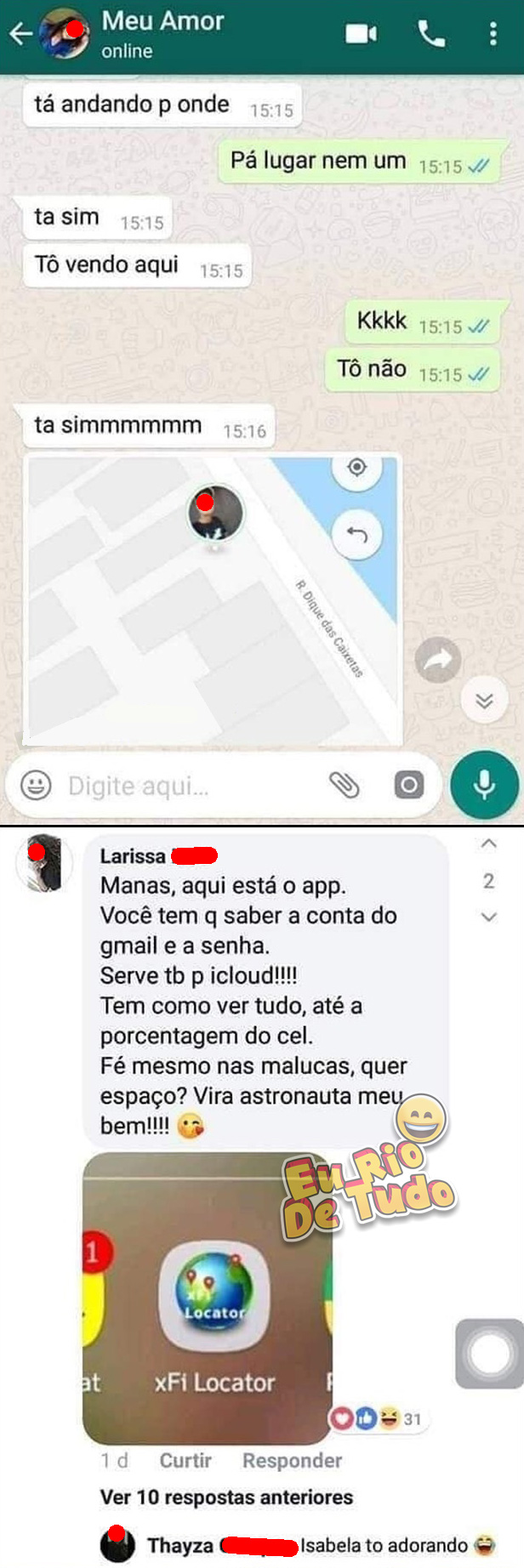 monitorando os namorados via gps