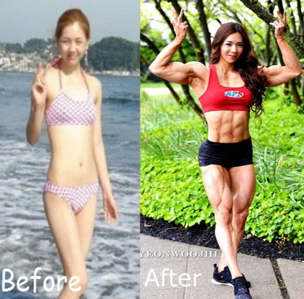 Jhi Yeon-woo antes e depois