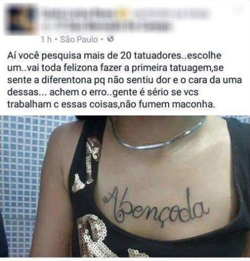 tatuagens com erros de português