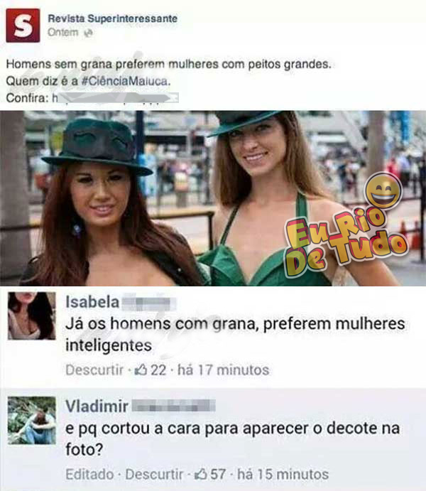 Quando o comentário manda bem melhor do que a postagem