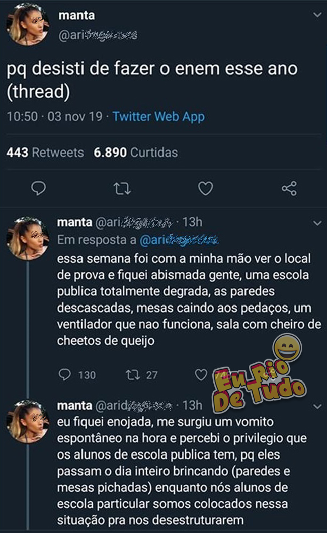Porque desisti de fazer o Enem esse ano