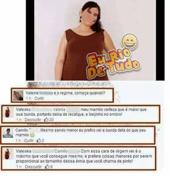 desaforos nas redes sociais