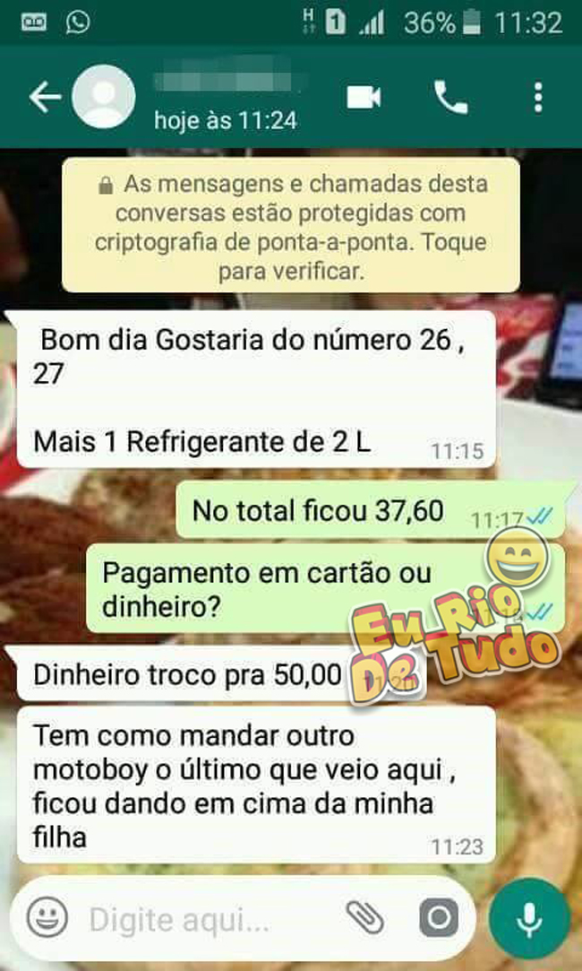 pedindo lanches