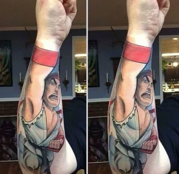 tatuagens interativas ryu street fighter