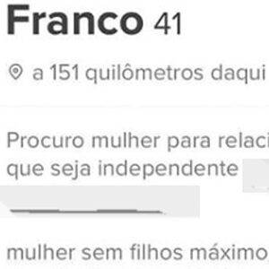 Todo esse textão no Tinder pode ter resumido numa coisa