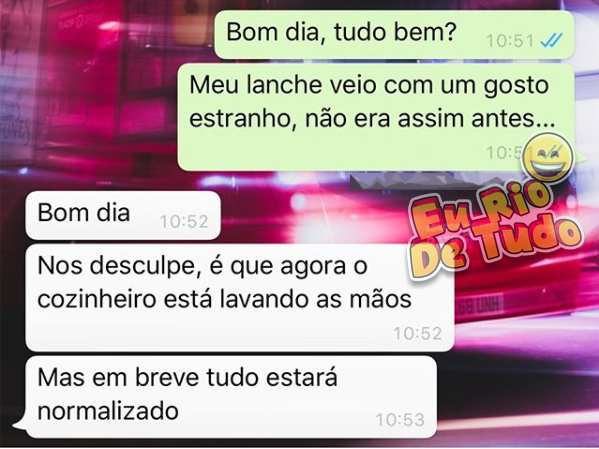 pedindo lanche em tempos de corona vírus