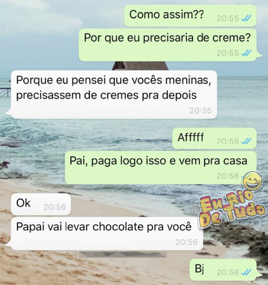 comprando absorvente pra filha