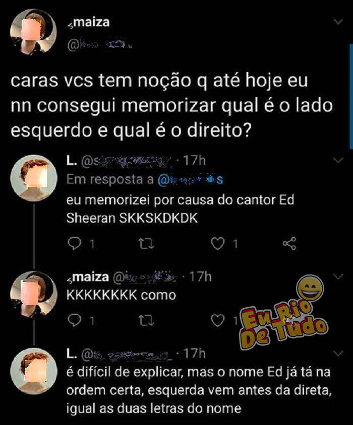 Nunca mais confunda lado esquerdo com lado direito
