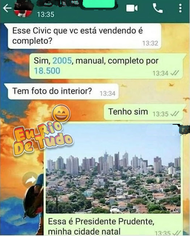 vendendo um carro na internet