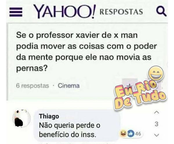 pérolas do Yahoo Respostas
