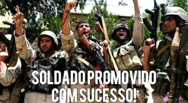 meme soldado promovido com sucesso