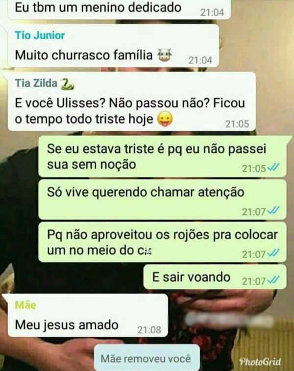 treta no grupo da família