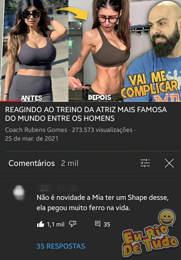 Reagindo ao treino da mais famosa entre os homens