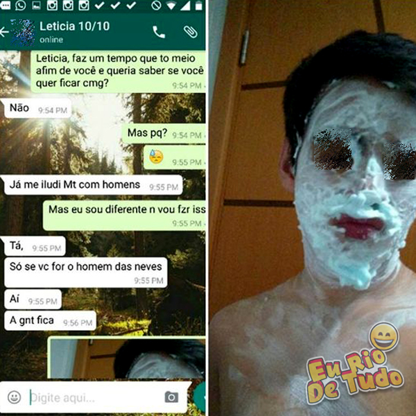 Uma tentativa criativa de dar uns pegas na cremosa