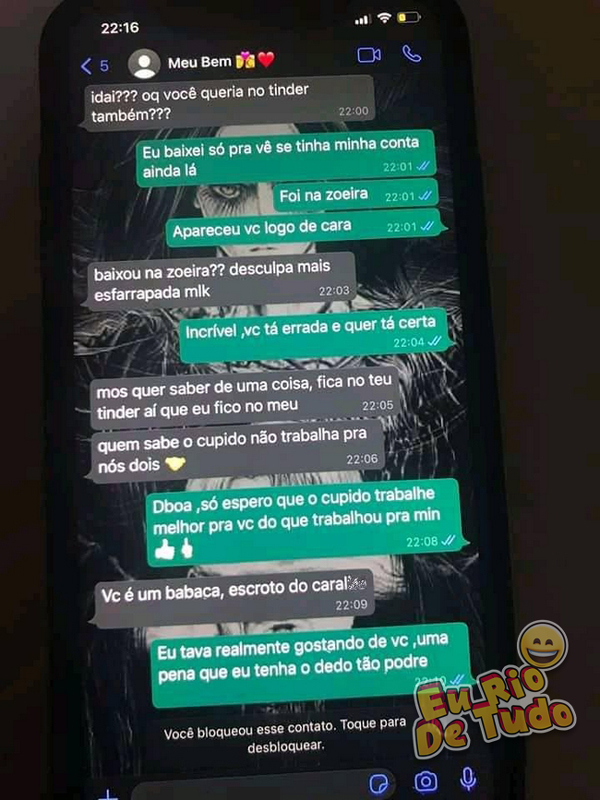  a coisa ficou feia no Tinder