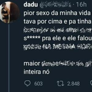 A pior experiência íntima de toda a vida