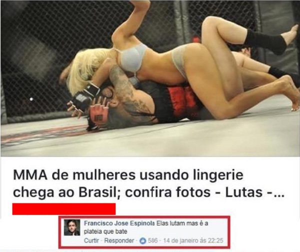 MMA de mulheres usando lingerie